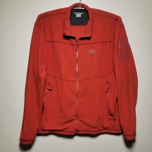 Arcteryx Jacket Delta LT Polartec Fleece Thermal Full Zip Orange Mens XL
